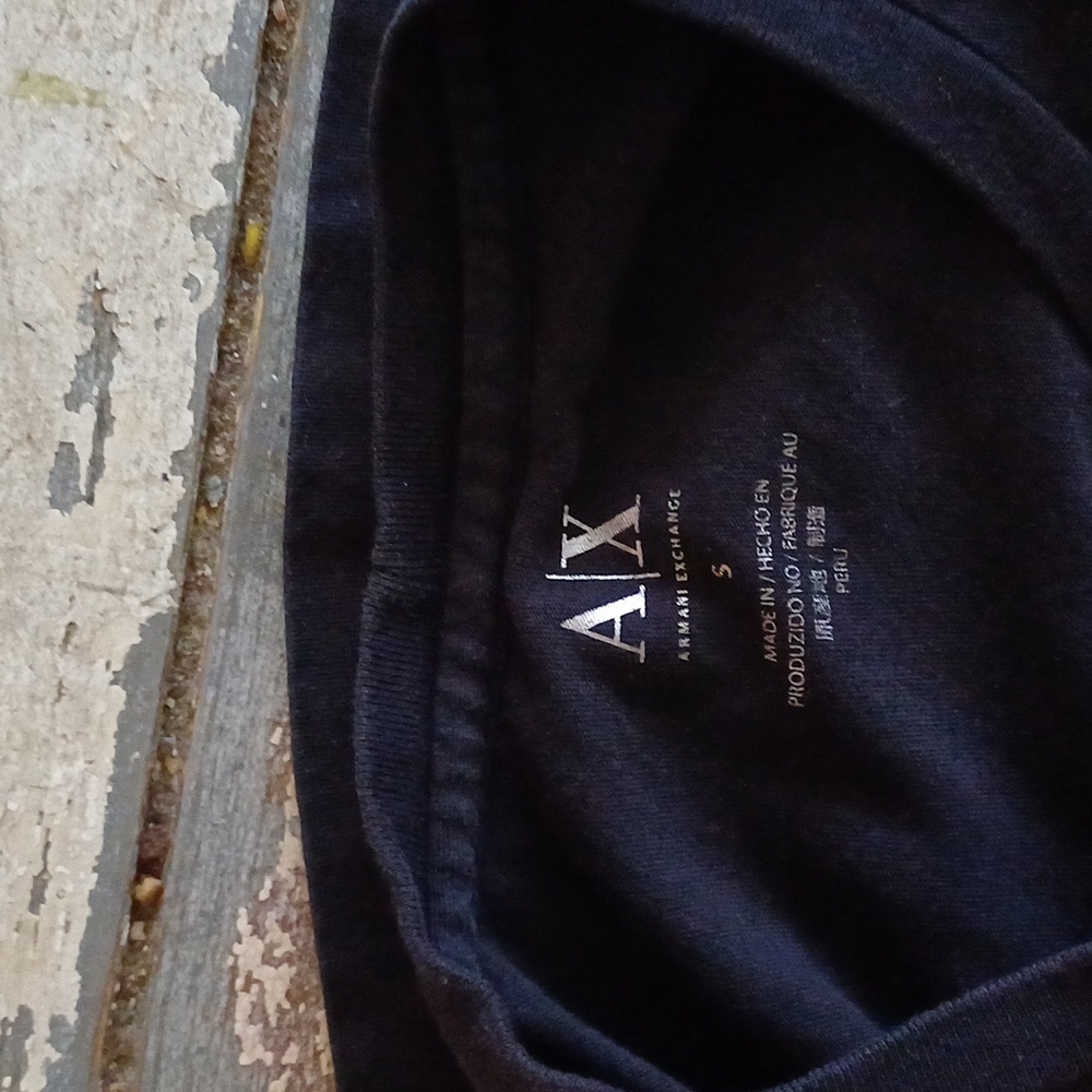 ARMANI exchange black logo t-shirt S - Picture 7 of 7